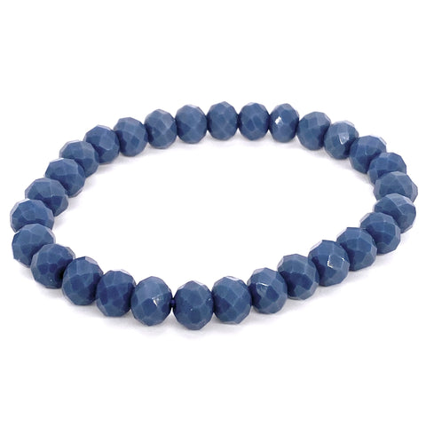 Blue Denim-Sparkle Beaded Bracelet