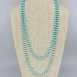 Turquosie Pale-Iridescent Beaded Necklace