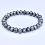 Silver-Matte Beaded Bracelet