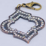 Bronze Pendant with Pavé Crystals Clip-On Charm