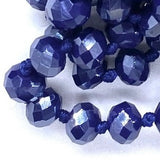 Blue Royal-Iridescent Beaded Necklace