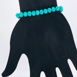 Turquoise Dark-Sparkle Beaded Bracelet