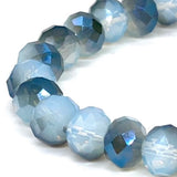 Blue Chambray Ombré-Sparkle Beaded Bracelet