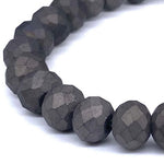 Gray Dark-Matte Beaded Bracelet