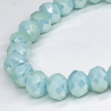 Turquoise Pale-Iridescent Beaded Bracelet