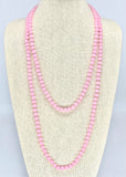 Pink Light-Sparkle Beaded Necklace