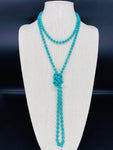 Turquoise Dark-Sparkle Beaded Necklace