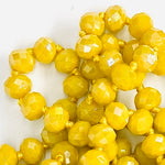 Yellow Cornflower-Iridescent Beaded Necklace