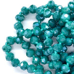 Turquoise Dark-Iridescent Beaded Necklace