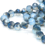 Blue Chambray Ombré-Sparkle Necklace