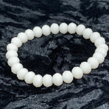 White-Sparkle Beaded Bracelet