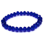 Blue Royal-Transparent Sparkle Beaded Bracelet