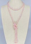 Pink Pale-Iridescent Beaded Necklace