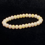 Orange Pale Peach-Iridescent Beaded Bracelet