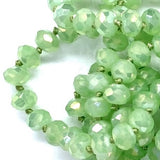 Green Jade Light-Iridescent Beaded Necklace