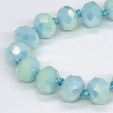 Turquosie Pale-Iridescent Beaded Necklace