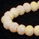 Orange Pale Peach-Iridescent Beaded Bracelet