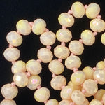 Orange Pale Peach-Iridescent Beaded Necklace