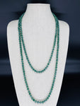 Green-Iridescent Beaded Necklace