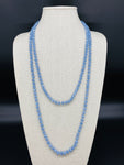 Blue Chambray-Iridescent Beaded Necklace