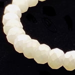 White Antique-Matte Beaded Bracelet