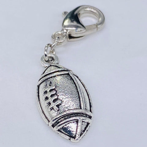 Small Football Clip-On Charm, Vertical