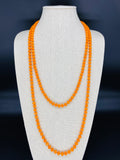 Orange-Sparkle Beaded Necklace