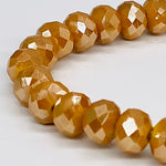 Yellow Mustard-Iridescent Beaded Bracelet