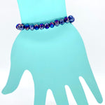 Blue Royal-Iridescent Beaded Bracelet