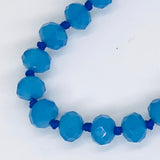 Blue Cornflower-Sparkle Beaded Necklace